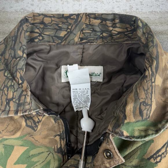 Vintage Rebark Hunting Camo Jacket Polyester Full Zip Insulated Made in USA 90s - Picture 5 of 5